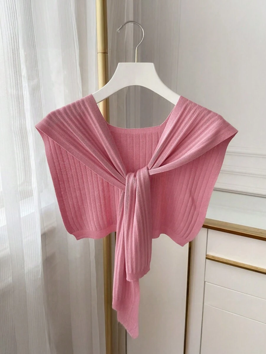 1pc Women's Fashion Knitted Knotted Shawl Wraps