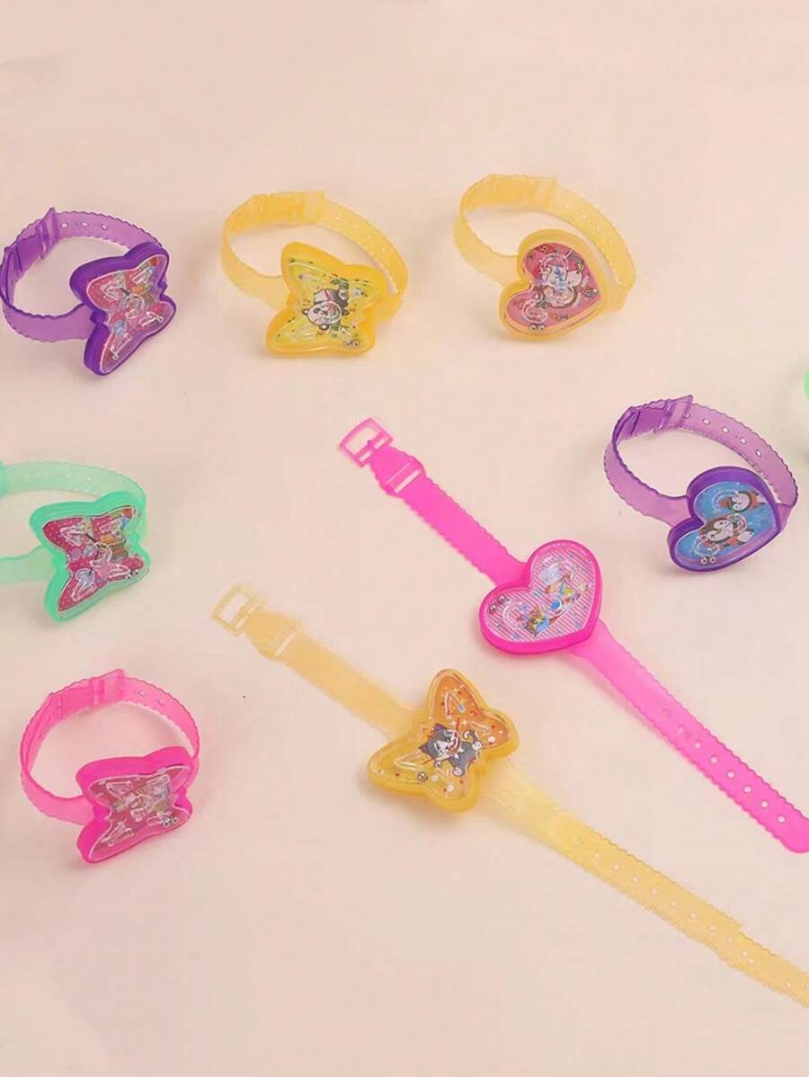 10 Peças Relógio Pulseira com Design de Labirinto, Cor Aleatória, para Festa de Aniversário