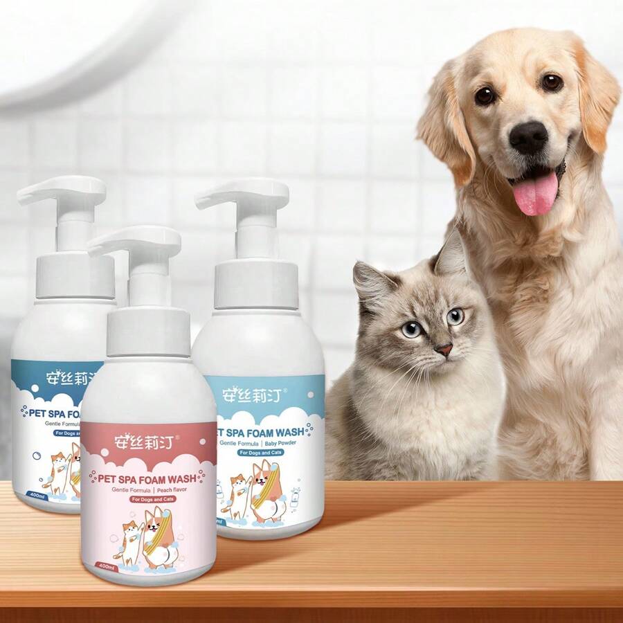 Waterless Shampoo For Dogs & Cats 13.52oz ,Classic Fresh Scent, Long Lasting Fragrance | No-Rinse Foam With Oatmeal |Hypoallergenic, PH Balanced & 72H Freshness | Dry Shampoo For Cats,Dry Shampoo For Dogs