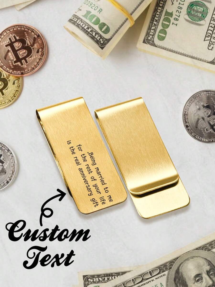 1 stuk geldclip met aangepaste tekst, gepersonaliseerde geldclip gegraveerd, geldclip met aangepaste handschriftvingerafdruk, gepersonaliseerde geldclip van roestvrij staal, cadeau voor echtgenoot, cadeau voor bruidsjonkers, jubileumcadeau voor papa, cadeau voor Vaderdag, cadeau voor grootvader, op maat gegraveerd handgemaakt cadeau voor Vaderdag, huwelijkscadeau, cadeau voor papa, uniek cadeau voor hem.