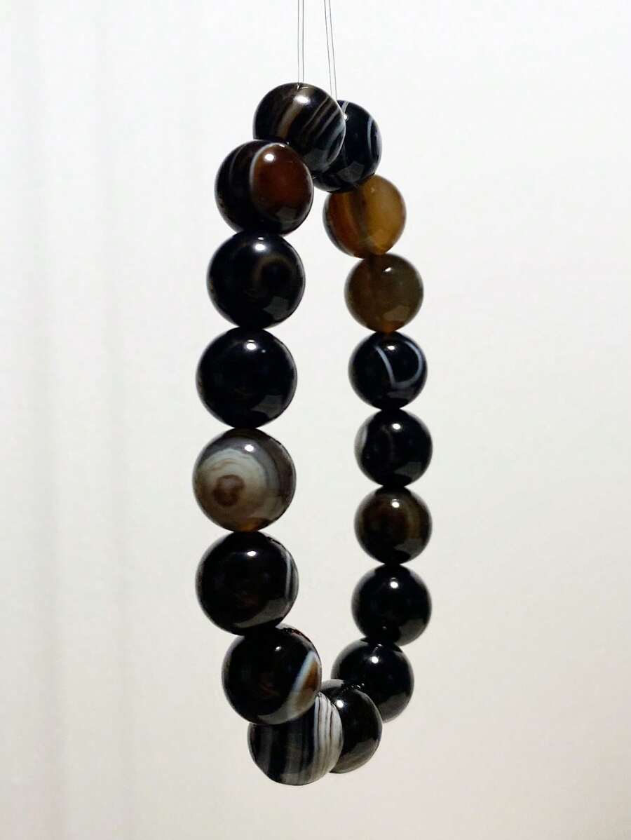 1 Pieza Pulsera de Ágata Ojo de Cielo Natural de Moda, Apta para Hombres, Incluye Caja de Regalo y Bolsa de Almacenamiento de Joyas