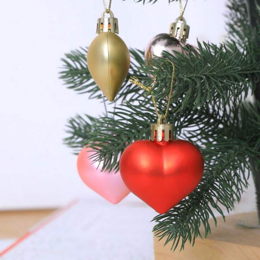 Pendentif de noël miroir électrolytique décoratif créatif, amour
