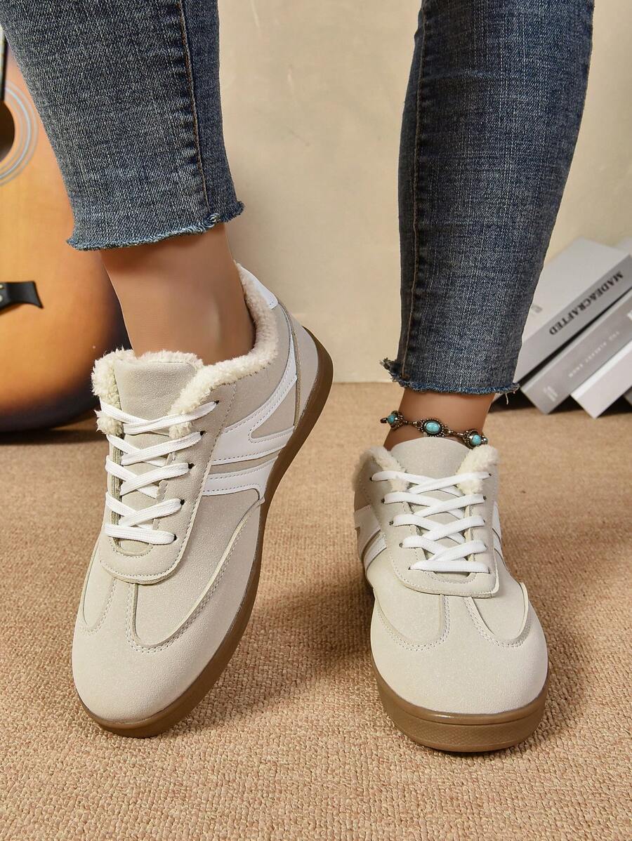New Thermal Lined Fashion Casual Sports Shoes, Retro Warm Unisex Sneakers, Autumn/Winter