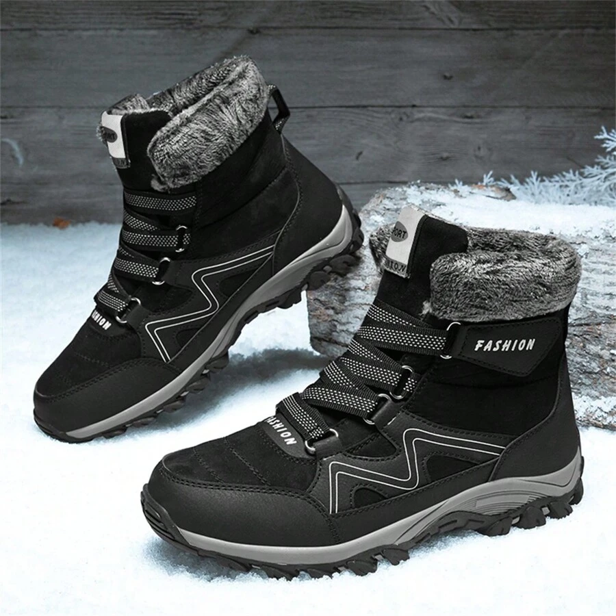 Men's Outdoor Shoes Including Winter Shoes, Running Shoes, Hiking Shoes, Anti-Slip & Thermal Lined Sports Shoes, Trail Running, Trekking Shoes, Wear-Resistant & Breathable Climbing Shoes, Men's High-Top Snow Boots, Ideal With Jacket