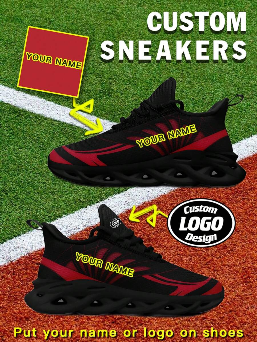 1 Paio di sneaker personalizzate da baseball di Atlanta, scarpe da corsa con nome personalizzato, sneaker con lama personalizzata, scarpe da corsa personalizzate basse, sneaker con nome, scarpe da corsa personalizzate per donne e uomini, scarpe sportive e casual personalizzate, regalo per mamma/papà/lei/lui/fidanzata/fidanzato/moglie/marito/amico