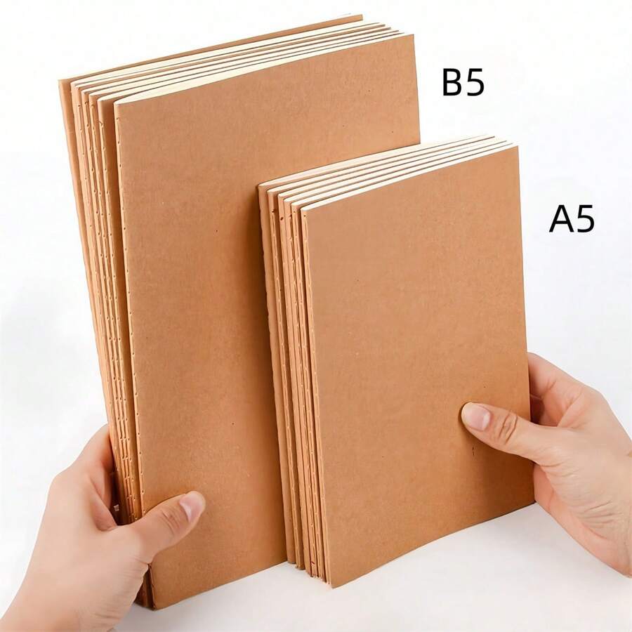 Creative Thick A5/B5 Notebooks, Students Workbook, Stationery Wholesales, Cowhide Paper Stitched Memo Book, Sketchbook,School Supplies,Back To School