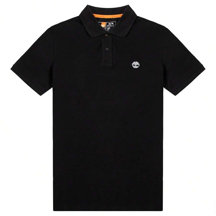 Timberland Polo da uomo a maniche corte con risvolto, comoda, traspirante, alla moda e casual/Si consiglia di aumentare la taglia. Nuovo colletto posteriore colore non contrastante A62T5001