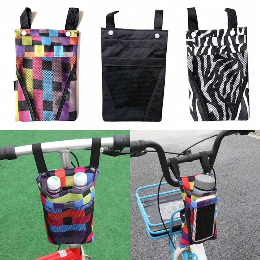 3 bucăți geantă pentru bicicletă pentru depozitare frontală pentru ciclism, suport pentru telefon mobil, coș pentru biciclete. Geantă ușoară și portabilă pentru agățat pentru biciclete și motociclete - perfectă pentru călătorii. Geantă de depozitare pentru biciclete 600D Geantă pentru ghidon pentru biciclete Husă pentru biciclete cu buzunar din plasă Suport portabil pentru telefon pentru bicicletă Accesorii pentru biciclete