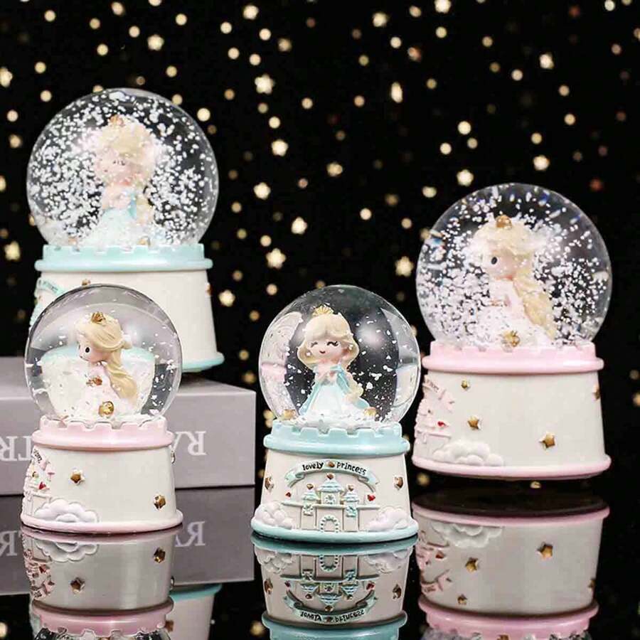 1pc ABS Mini Crystal Ball Lamp, Resin Tabletop Decor, Creative Gift, Room Decoration, No Battery Included