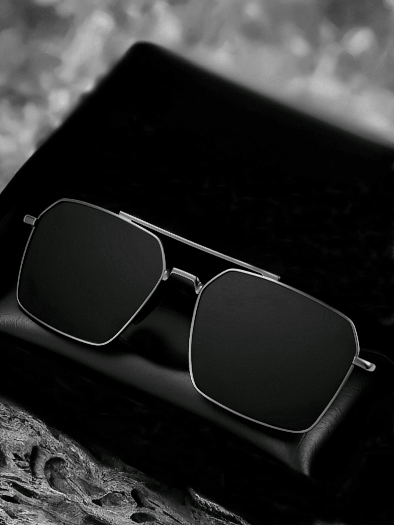 1 pièce Lunettes de mode en métal noir polarisées pour homme, que les hommes ne peuvent pas résister