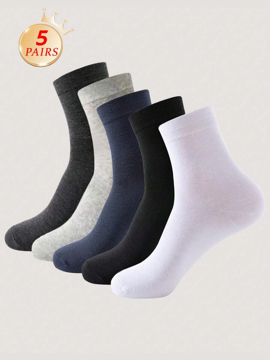 1/5 pares de calcetines medianos para mujer, estilo primavera y verano, todo a juego de unicolor, calcetines deportivos de pareja de color melódico alto