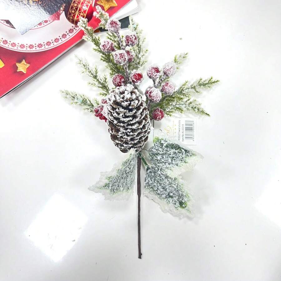 Christmas Simulation Pine Needles, Pine Cones, Red Fruit Branches, Christmas Decorations, Flower Arrangements