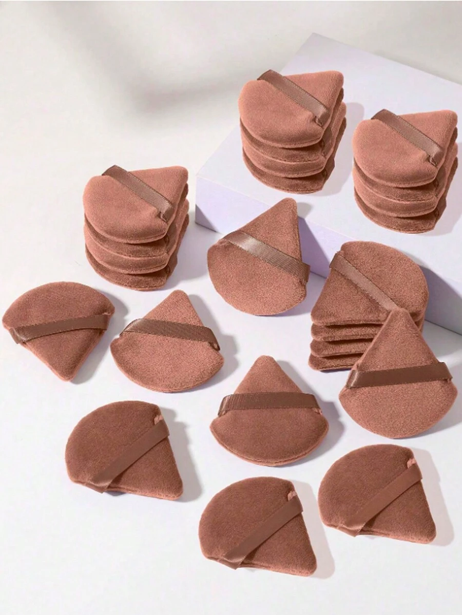 1/50pcs Makeup Sponge Set, Makeup Sponge, Makeup Sponge, Powder Puff, Soft & Skin-Friendly, With Storage Box, Suitable For Cream & Powder Cosmetics, Latex-Free, For Wet & Dry Foundation Use