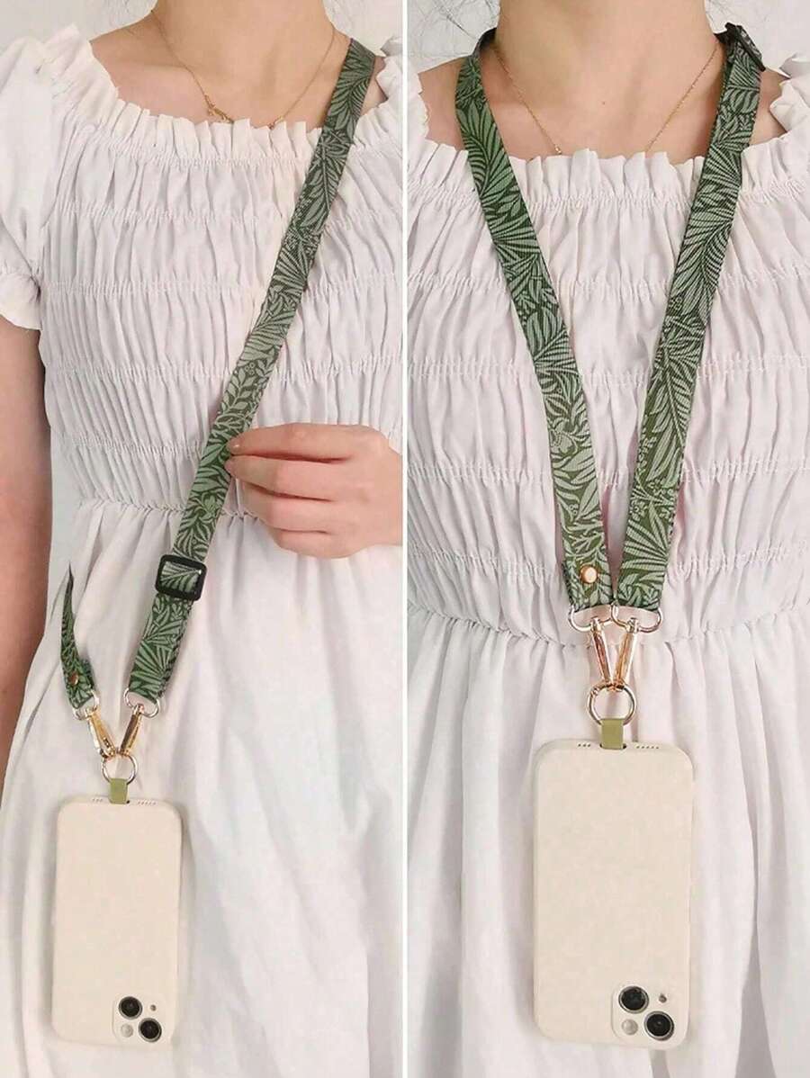 Painted Crossbody Cell Phone Lanyard Strap Adjustable Neck Hanging Rope With Gasket Clip Anti-Lost Universal Phone Case Lanyards