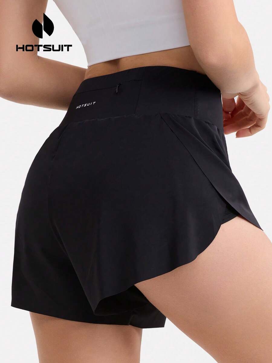 HOTSUIT HOTSUIT Damen Tennisshorts, Laufshorts 3 Zoll, schnelltrocknend und leicht mit Gesäß-Reißverschlusstasche, Sommer Shorts