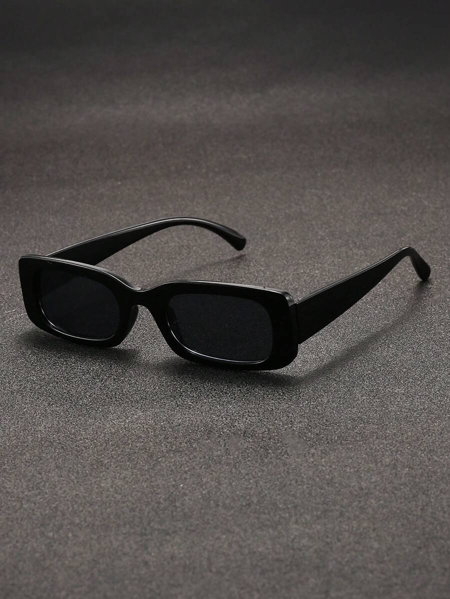 1 pieza Gafas de moda con montura cuadrada para hombre, estilo casual y acogedor para fiestas, verano, playa, vacaciones, exterior, viajes, vuelta al colegio, con estilo preparatorio