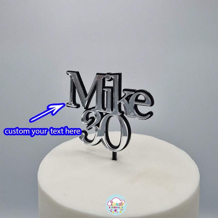Customized Birthday Cake Decoration Hangings, Personalized Decor, Cake Decoration, Acrylic Custom Made, Suitable For Any Occasions, Birthday Celebration, Family & Friends Gathering, Personalized Design