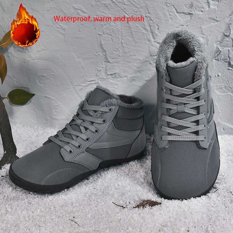 1 par de botas de nieve para mujer, zapatos de invierno impermeables y aislados para uso al aire libre, para otoño e invierno