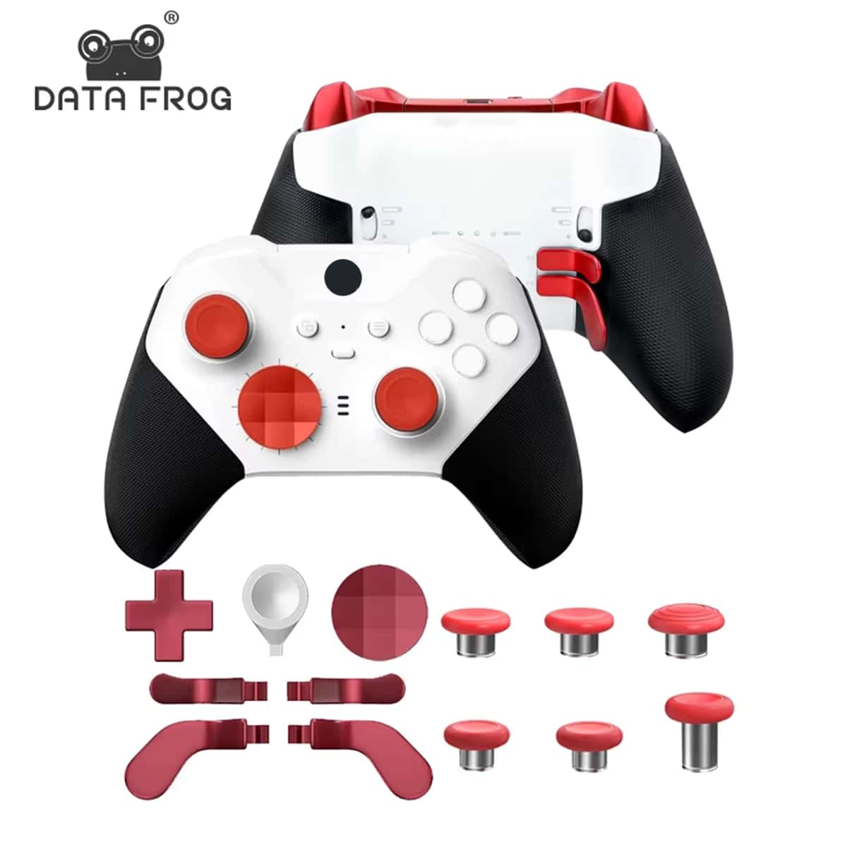 DATA FROG DATA FROG Metal D-Pad Trigger Paddles Replacement Thumbstick For Xb Ox One Eli Te Controller Series 2 Parts Repair Kit Accessories