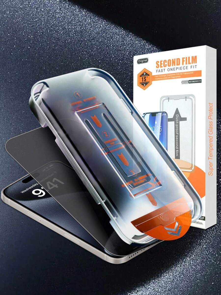 1 pièce Film protecteur d'écran anti-espionnage, dureté 9H, facile à appliquer, couverture plein écran, résistant aux rayures, anti-poussière, résistant à l'eau, compatible avec iPhone 16/16 Plus/15 Pro/15 Pro Max/14/14 Plus/14 Pro/14 Pro Max/13/13 Pro/13 Pro Max/12/12 Pro/12 Pro Max/11/11 Pro/11 Pro Max/X/XS/XS MAX/XR