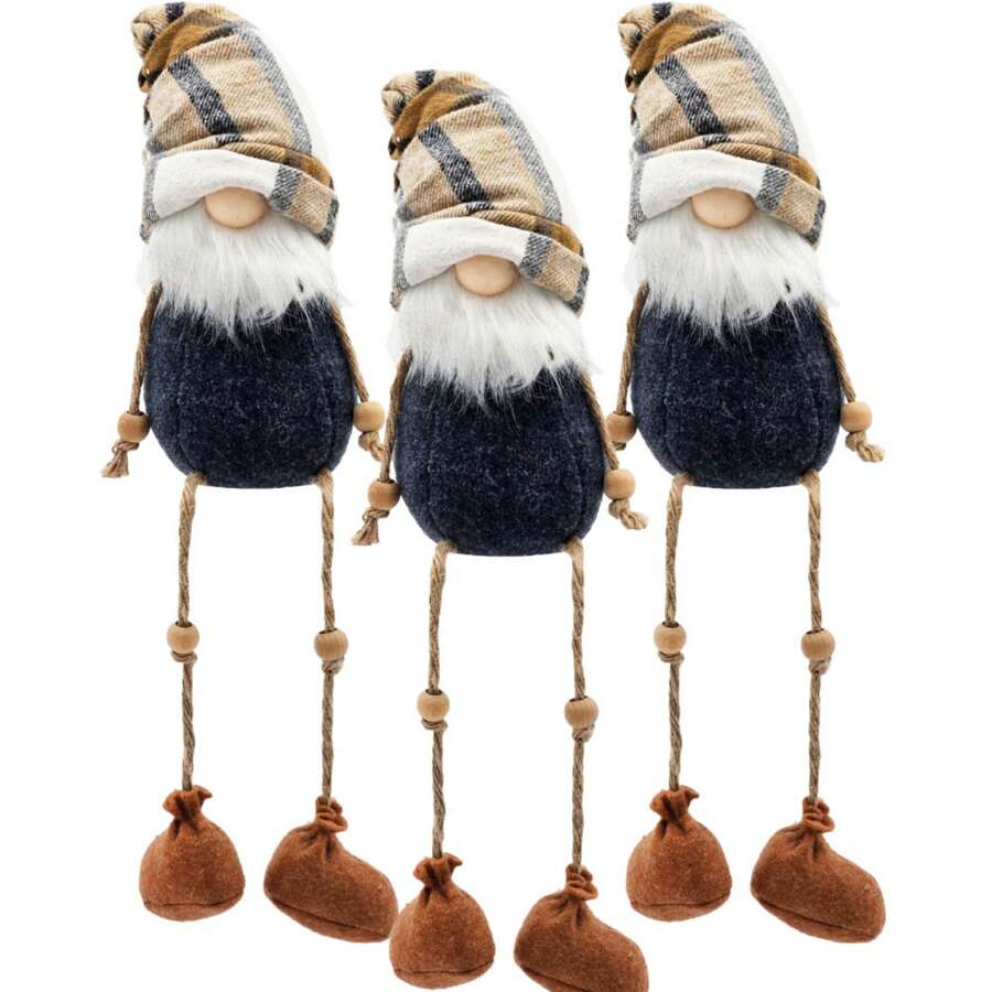 FKZNPJ 3pcs Christmas Gnomes Decorations Christmas Table Home Ornaments For Holiday Party Gifts