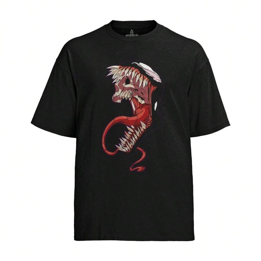Camiseta Venom Quadrinhos Filme Carnificina Geek Nerd Marvel Camiseta de Desenho Animado Camiseta Unissex Masculino Feminino 100% Algodão Top Premium Streetwear Lançamento Varias Cores!! Plus Size