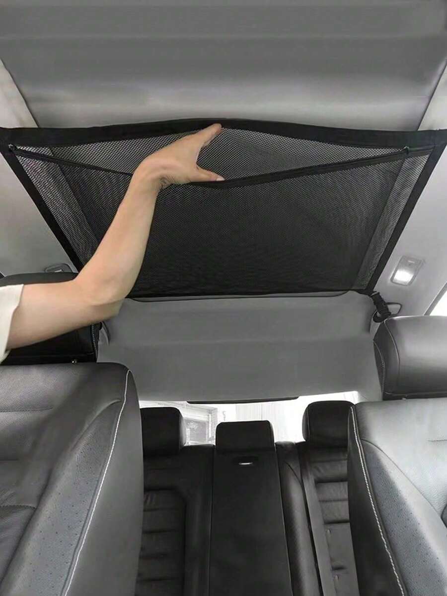 1pc Car Roof Luggage Storage Net Bag, Outdoor Travel Car Interior Hanging Organizer Accessories