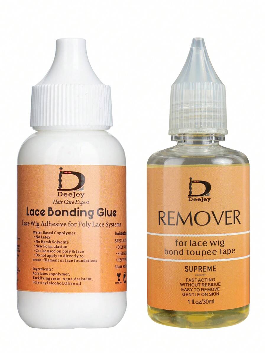 2PCS/Set Wig Glue &Wig Glue Remover, Waterproof Lace Front Wig Glue For Wigs With Tools
