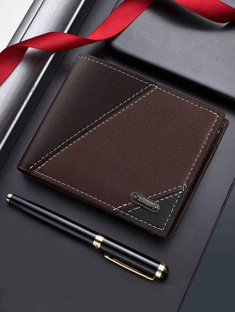 Men's Business Bi-Fold Wallet Patchwork Classic Soft Leather Wallet With Large Capacity Multi Card Slots Credit Card Holder Halloween Christmas Gifts Gift Thanksgiving Vintage For Men Wallet Purse Wallet Men Wallet Leather