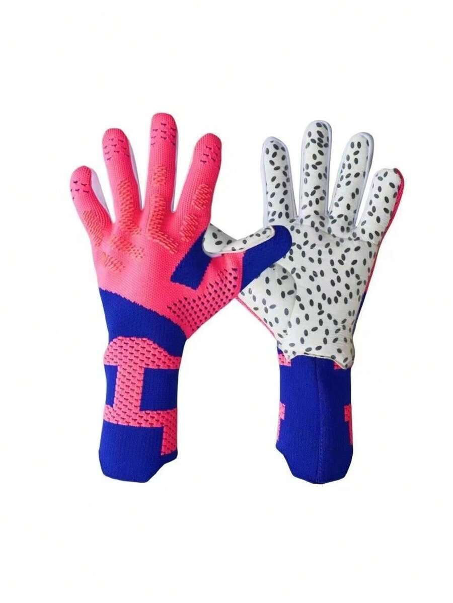 1 Pair Goalkeeper Football/Soccer Gloves, Non-Slip Training Wear-Resistant Finger Protection Gear