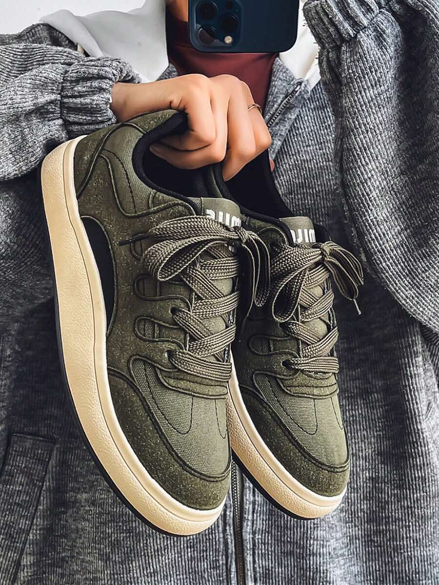 Men's New Classic Versatile Comfortable Thick Sole Low-Top Casual Sports Sneakers And Skate Shoes