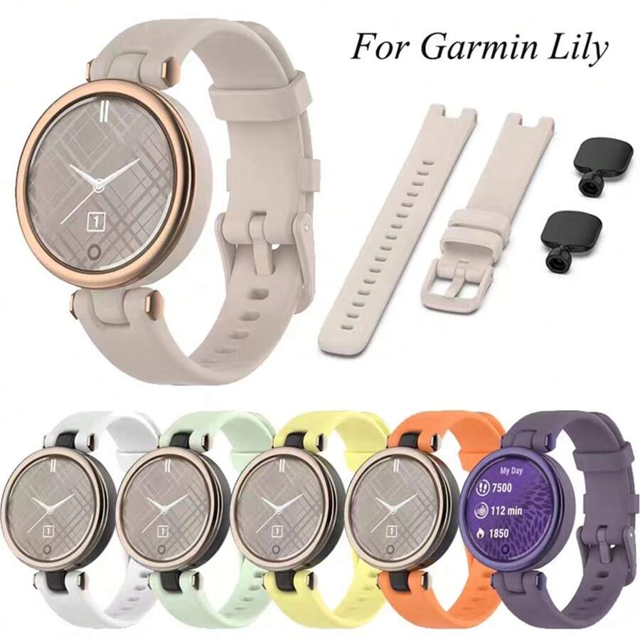 Pulseira de Relógio Inteligente de Silicone Macio para Substituição do Garmin Lily, Acessórios de Pulseira para Garmin Lily