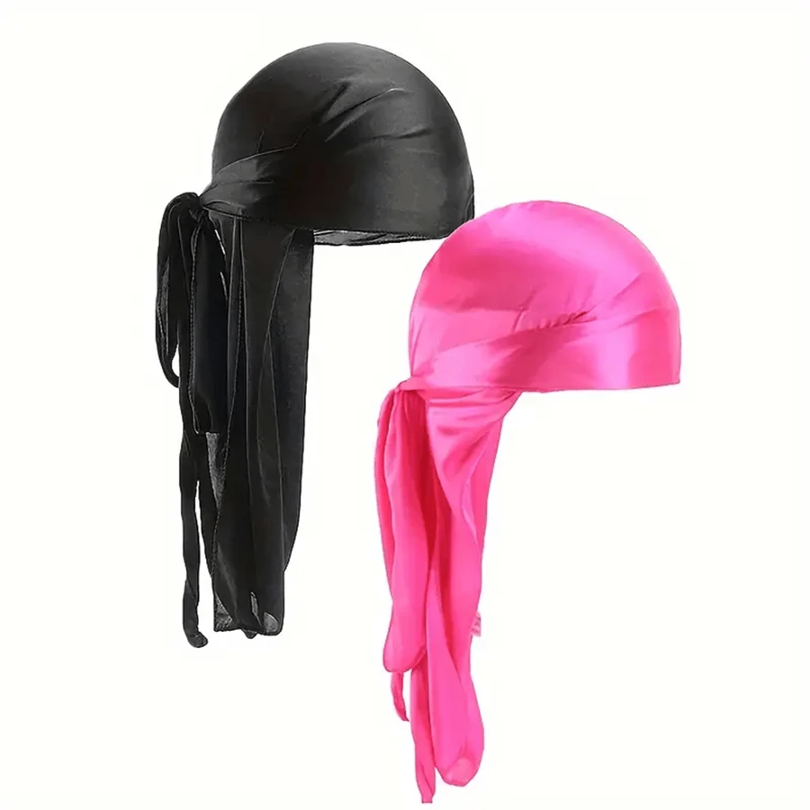 2 Packs Silk Durag Pirate Hat - Soft, Fragrance-Free, 360 Waves, Extra Long Tail For Maximum Comfort And Style Pirate Hat Pirate Costume