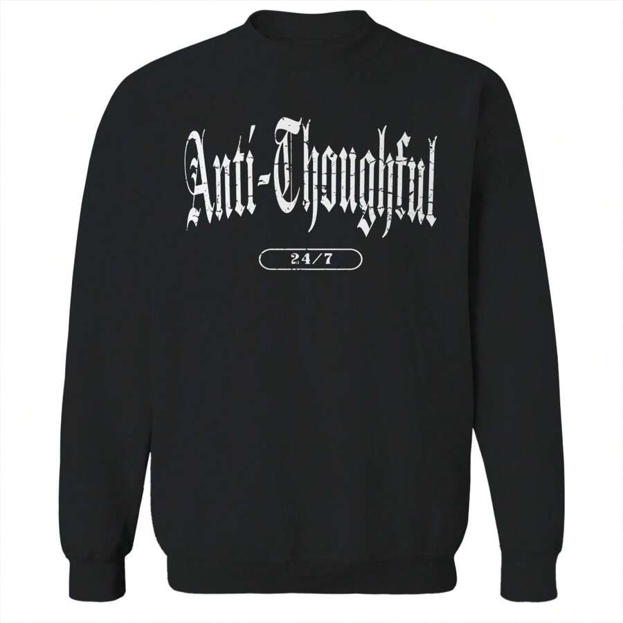 Nearly There Anti Thoughtful Unisex Graphic Cotton Pullover Sweatshirt