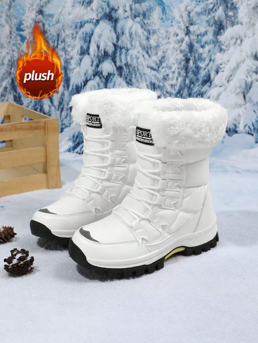 Women Snow Boots With Plush Lining, Waterproof, Lightweight, Outdoor Ankle Boots With Non-Slip Sole, Warm Winter Boots For Ladies