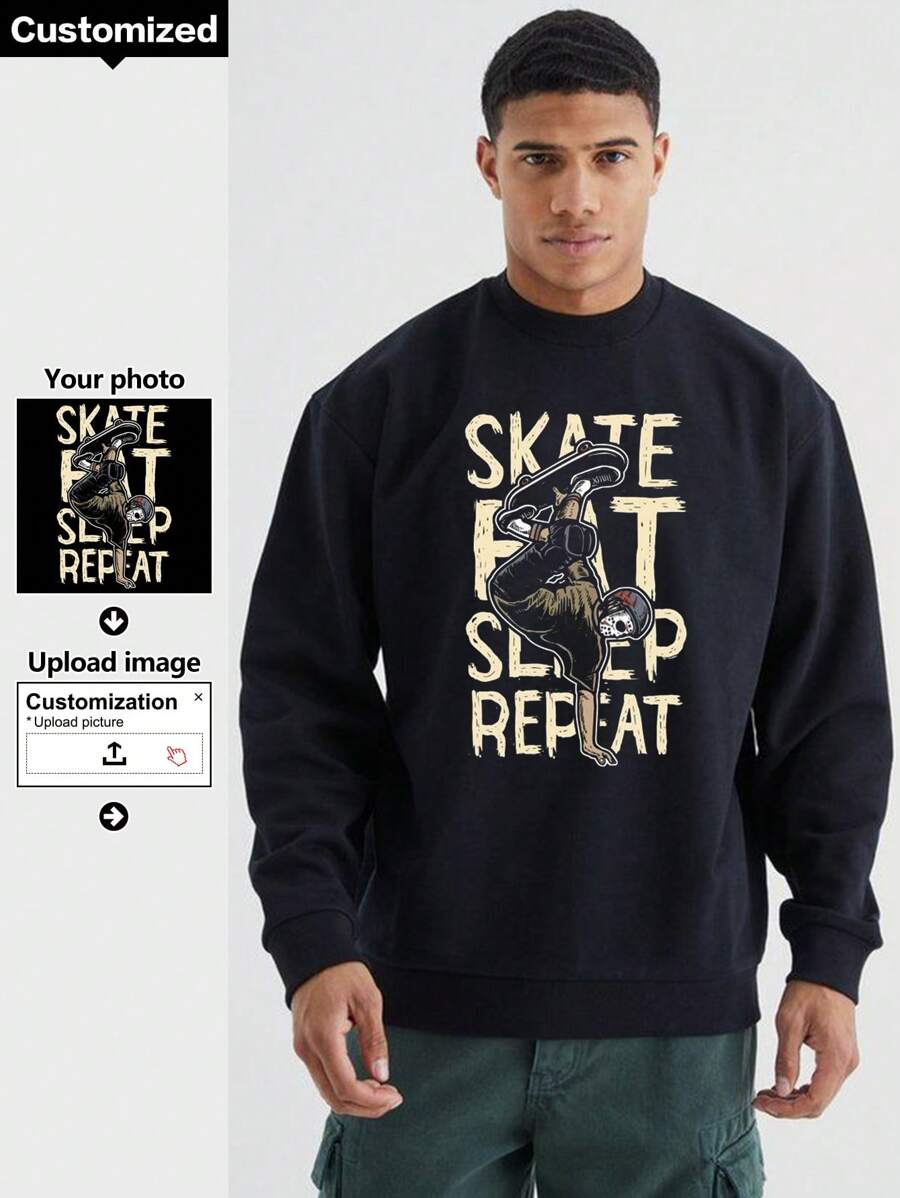 Sudadera de estilo novio personalizada para hombres, se puede personalizar con sus propias imágenes como impresiones en el pecho, use su equipo favorito, paisajes, arte o el logotipo de su propia tienda. Regalo personalizado para el novio o esposo.