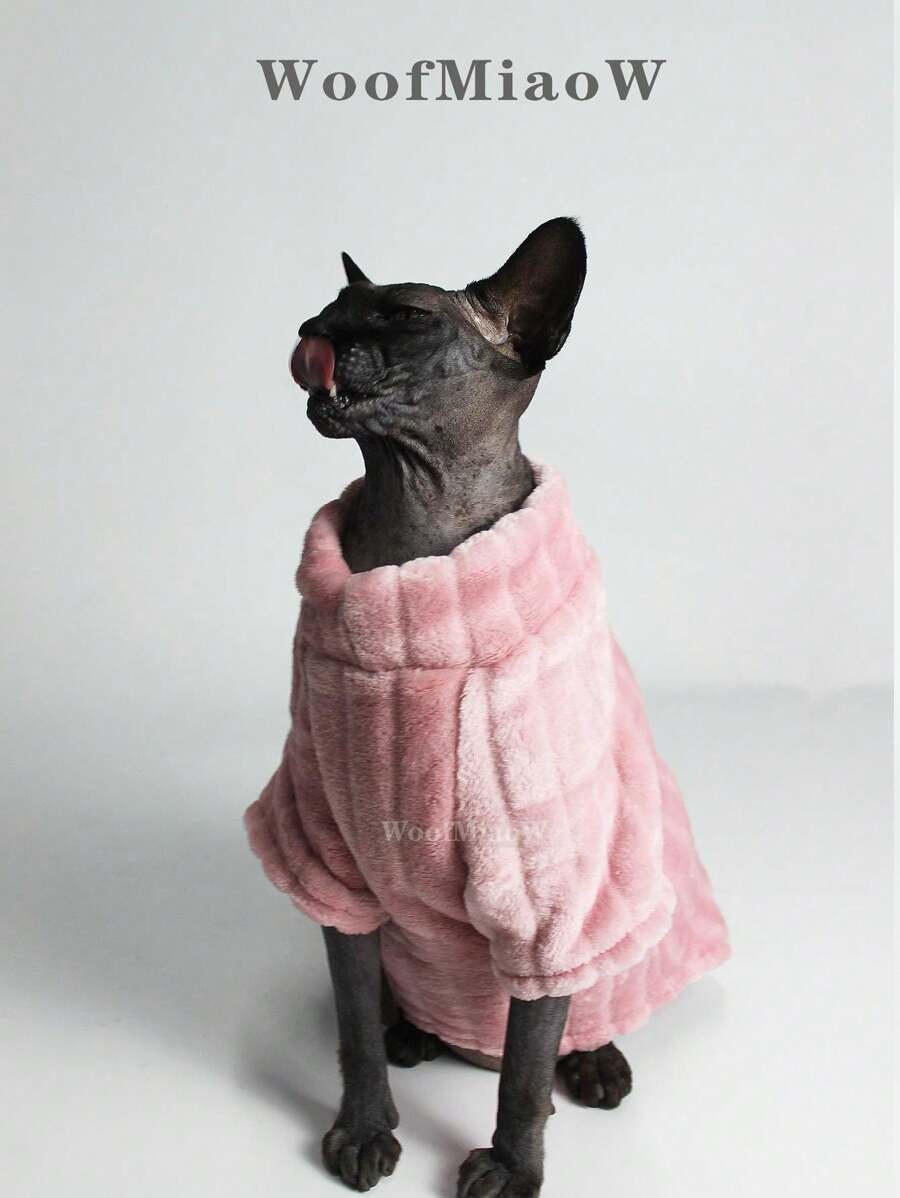 Hairless Cat Clothes, Solid Color Corduroy Thermal Lining, Comfortable & Durable, Suitable For Sphynx & Devon Rex Cats