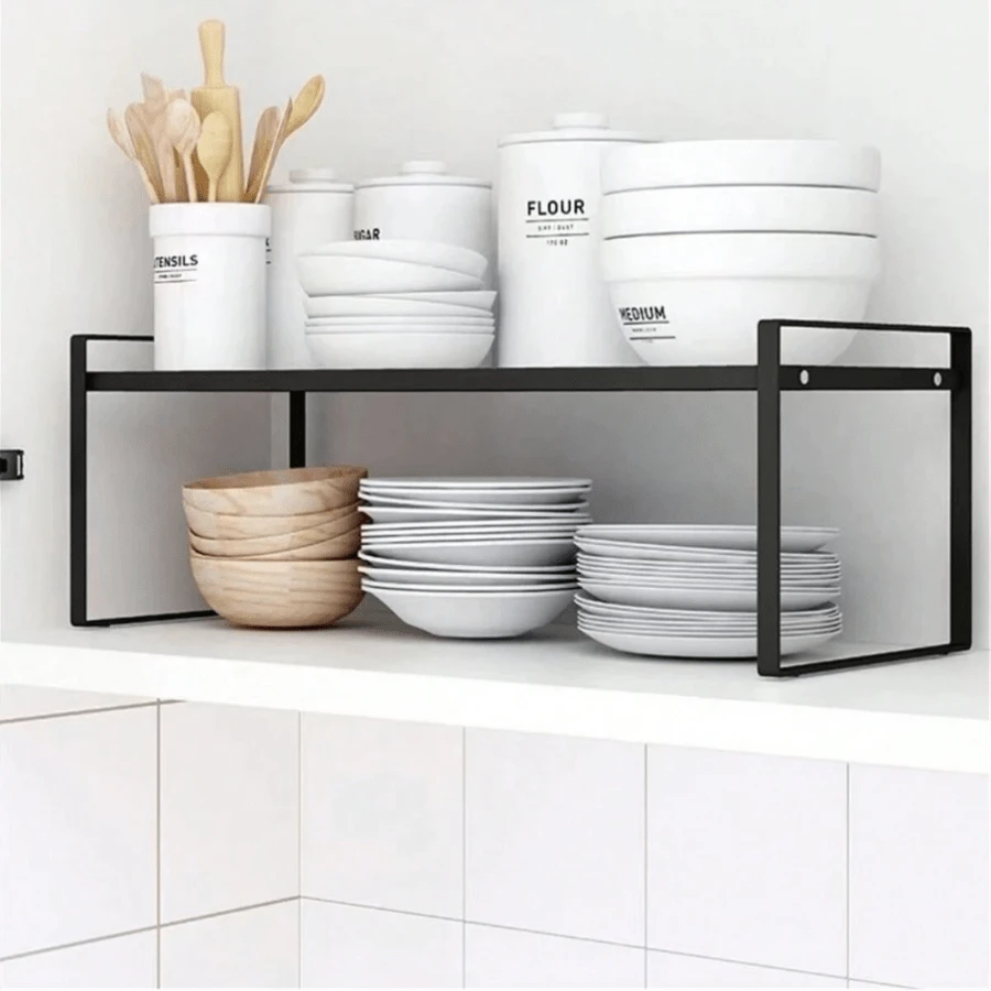 1pc Multifunctional Under Cabinet Rack, Suitable For Countertop, Sink, Utensils Storage In Kitchen And Bathroom, Organizer And Storage, Home Accessories, Storage, Kitchen, Kitchen Organizer, Kitchen Supplies, Room Decor, Home Decor