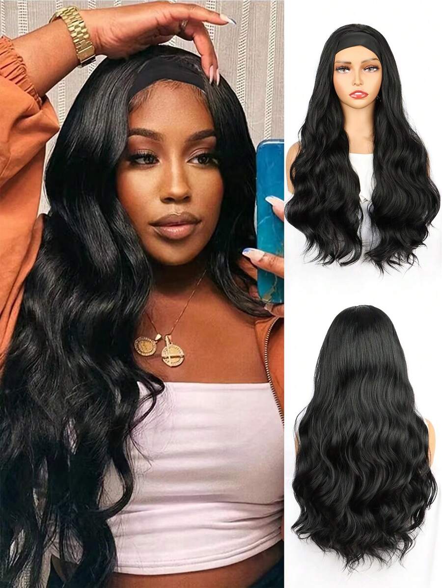 Synthetic Headband Wig P4/30 Highlight Wig Ombre Honey Blonde Wig For Body Wave Wigs Glueless Wigs Party Daily Wigs