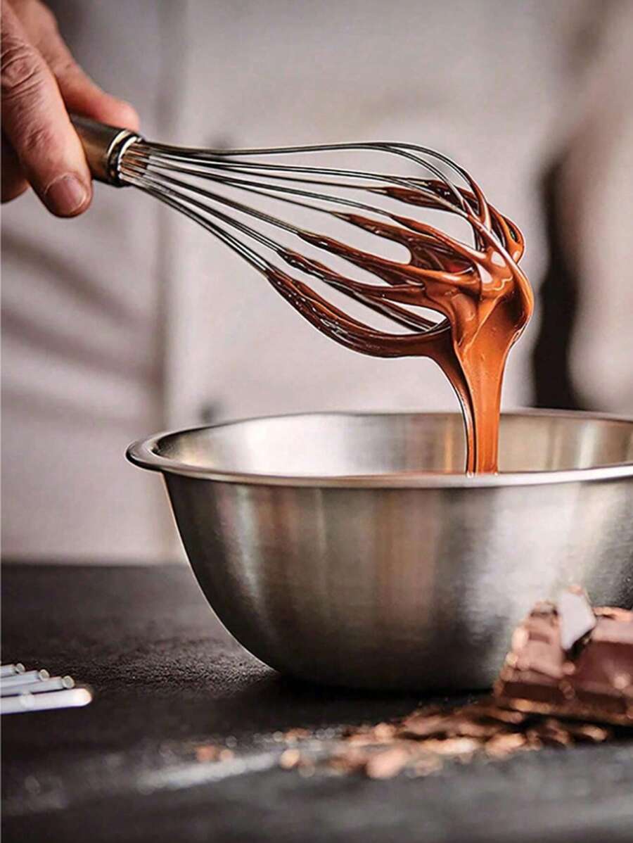 3pcs/1pc Stainless Steel Handheld Egg Beater, Egg Beater, Cream Whisk, Baking Tool, Milk Kitchen Tools