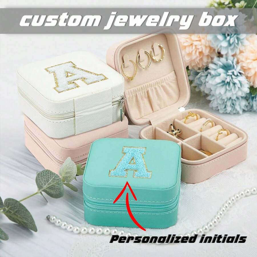 Customized Women's Birthday Gift, Travel Jewelry Box, Back To School Gift, Girlfriend Gift, Bridesmaid Gift, Portable Travel Jewelry Box Gift, Mother's Day Gift