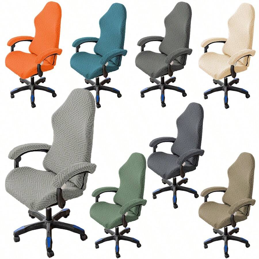 1 zestaw, elastyczny pokrowiec na krzesło e-sportowe, pogrubiony pokrowiec na krzesło Celestial Textured, pokrowiec na krzesło obrotowe do sali komputerowej, pokrowiec na krzesło obrotowe do kawiarni internetowej, wygodny ochraniacz na krzesło, wydłuża żywotność krzesła