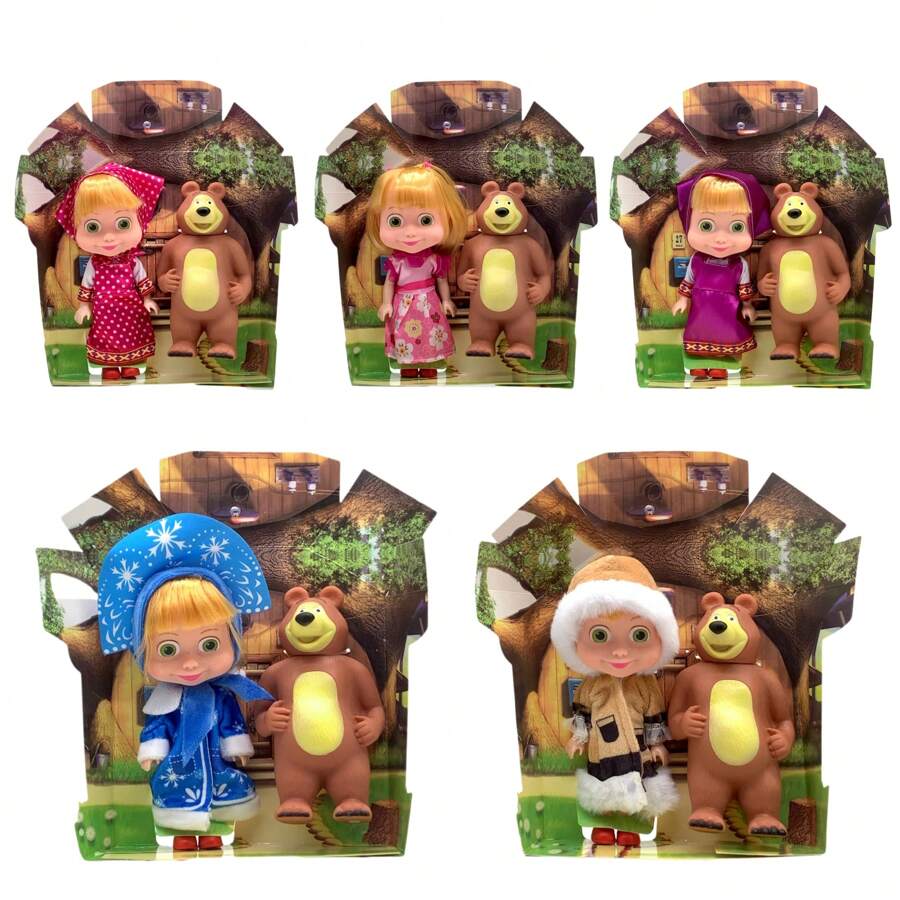6.5-Inch Blonde Doll And Bear Doll Toys. Doll Gift Box Set Is An Ideal Choice For Collectors And Party Decorations. Perfect As A Christmas Gift, Birthday Gift, Or Holiday Gift For Fans. The Color Of The Doll Shoes Is Random.