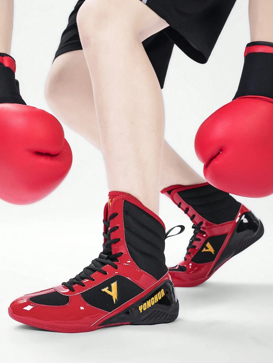 21 cm hohe Wrestlingschuhe für Herren, MMA-Boxschuhe, Trainingsstiefel, Muay Thai Kickboxschuhe