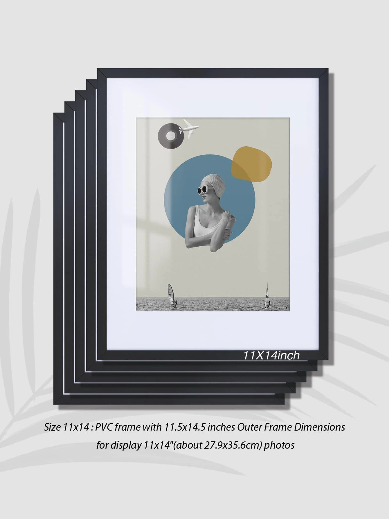 Luxury PVC Picture Frame In Classic Matte Black – High-Quality Shatter-Resistant Acrylic Glass, 4x6/5x7/8x8/8x10/11x14/12x16-Inch, Available In Multiple Sizes For Wall-Mounted Or Tabletop Display. Perfect For Enhancing Home Decor, 30x40/30x30/20x25/20x20cm, For Star/Moon