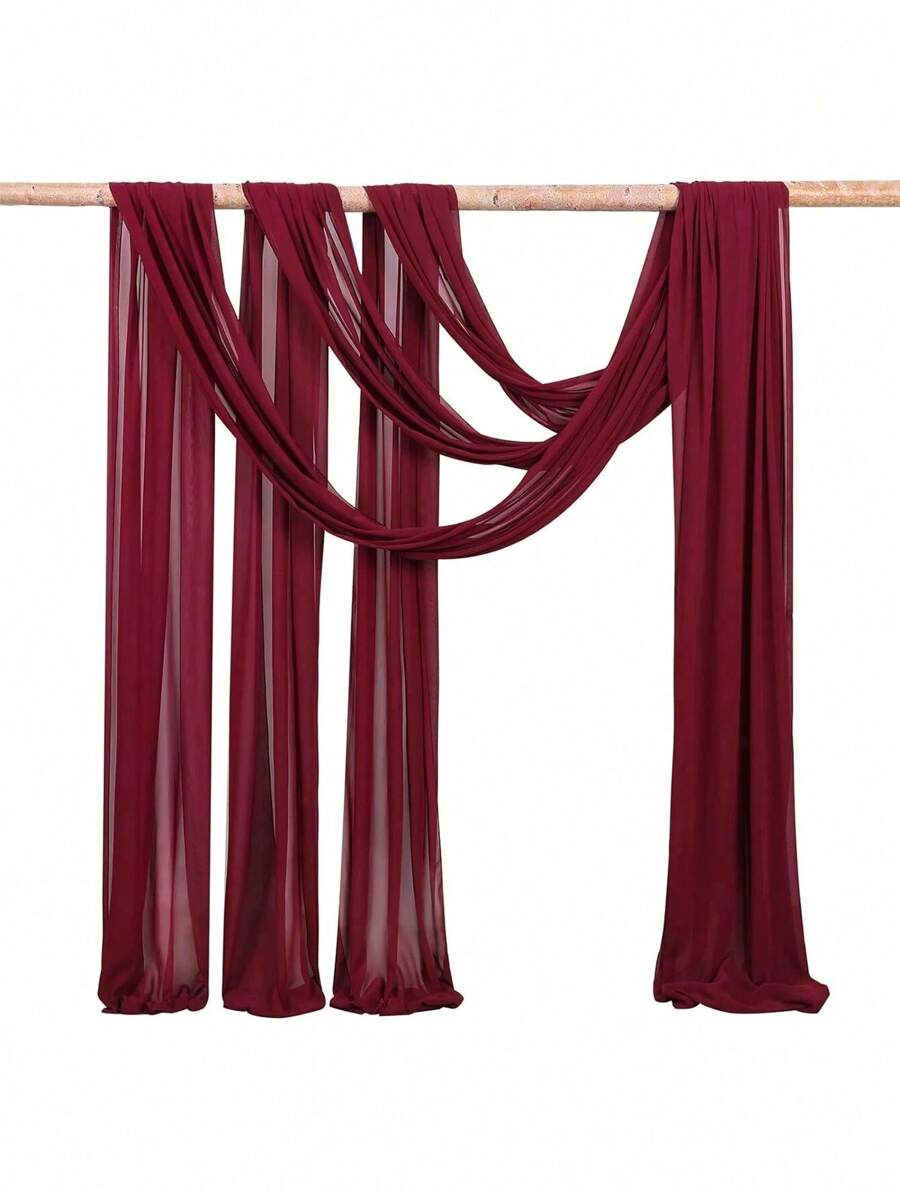 Cortinas de tul transparentes con forma de arco para decoración de fiestas, techos, arcos de boda, recepciones, tela decorativa, Navidad (300*75cm/180*30cm)