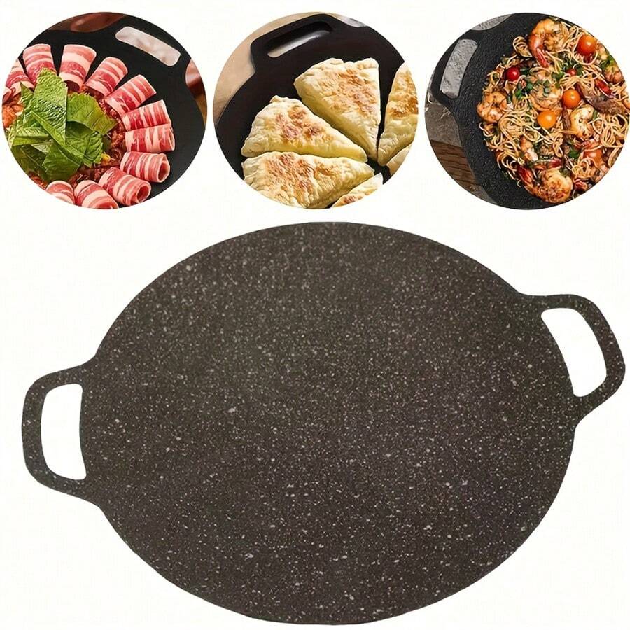 1 Stück BBQ Grill antihaftbeschichteter Grillrost, rund, Größe 28,0 cm, geeignet für Heim- und Außenküchen