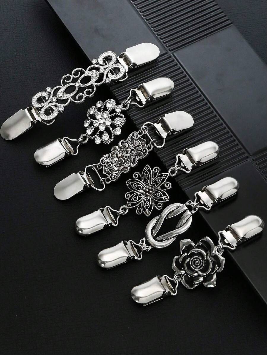 Vintage Sweater Cardigan Collar Clips For Women, Waist Cincher Clips ,Dress Shirt Brooch Clips, Brooch Clips For Clothing