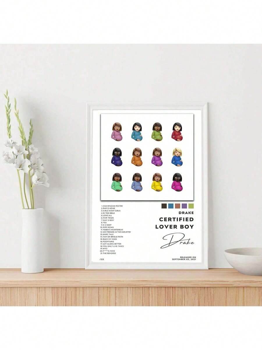 Cover Poster For Bedroom Music Album Wall Art Aesthetic Room Decor - Signed Artwork Picture For Teens Girls College Girls Dorm Decor