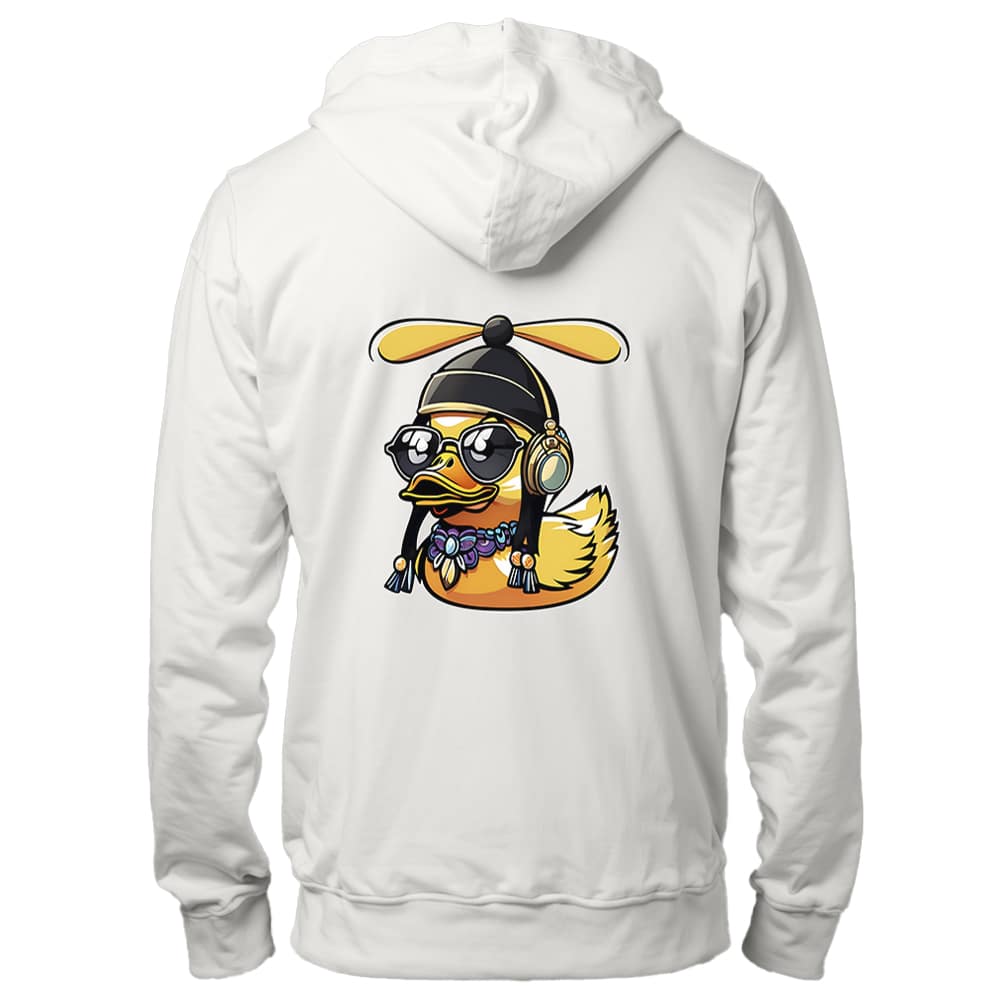 Moletom Inverno Canguru Blusa De Frio Confortável Com Capuz Patinho Feliz Costas